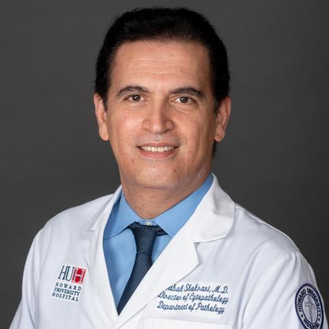 Profile headshot photo of Babak Shokrani, MD, FCAP.