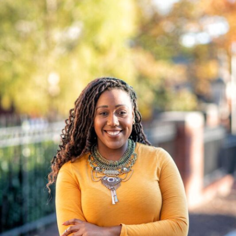 Profile headshot photo of Hazel Cherry, M.Div., MFA.